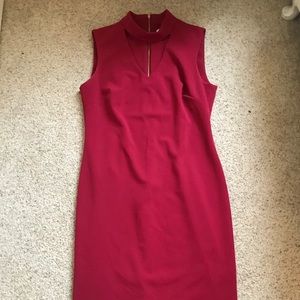 Calvin Klein fire red dress!